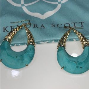 Kendra Scott Reyna drop turquoise earrings